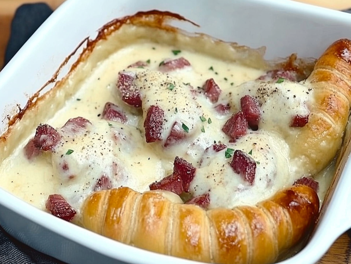 Crescent Roll Reuben Bake