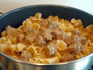 ground beef stroganoff recipe no mushrooms