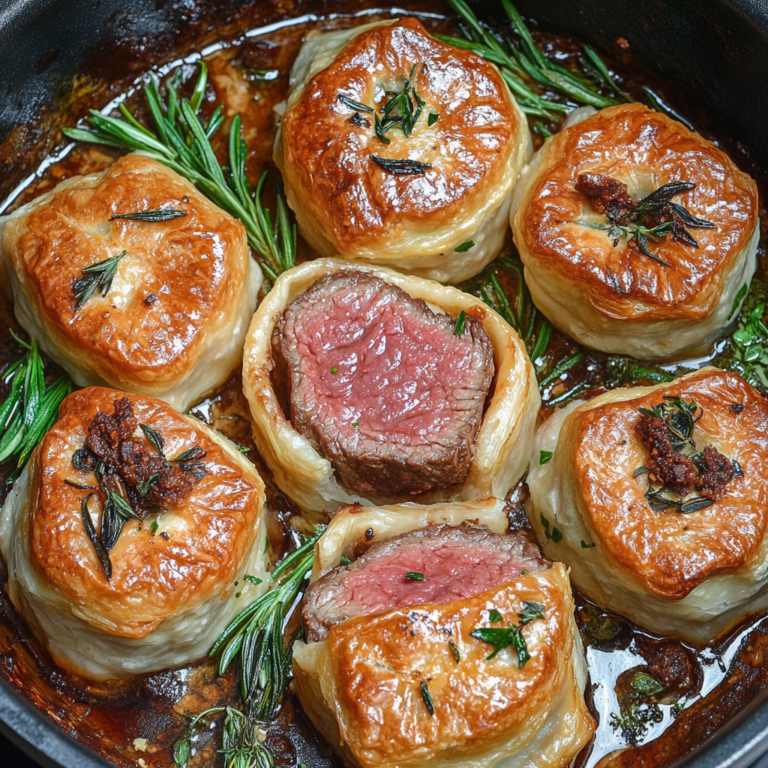 Perfectly baked Fillet of Beef Wellington sliced to show tender beef and golden puff pastry1